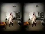 Kitchen striptease [3D VR180]